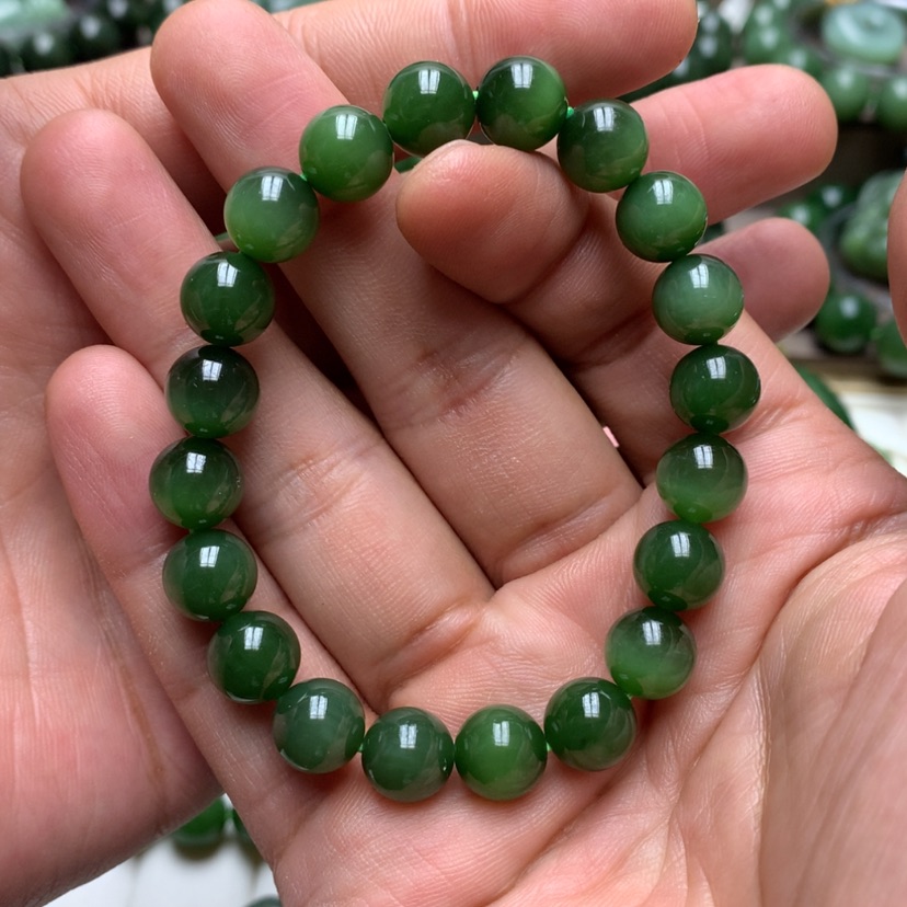 【闪购商品】未镶嵌手链和田玉（碧玉）