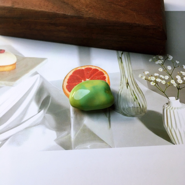 原矿绿松石高瓷菜籽黄随形吊坠侧挂顶珠