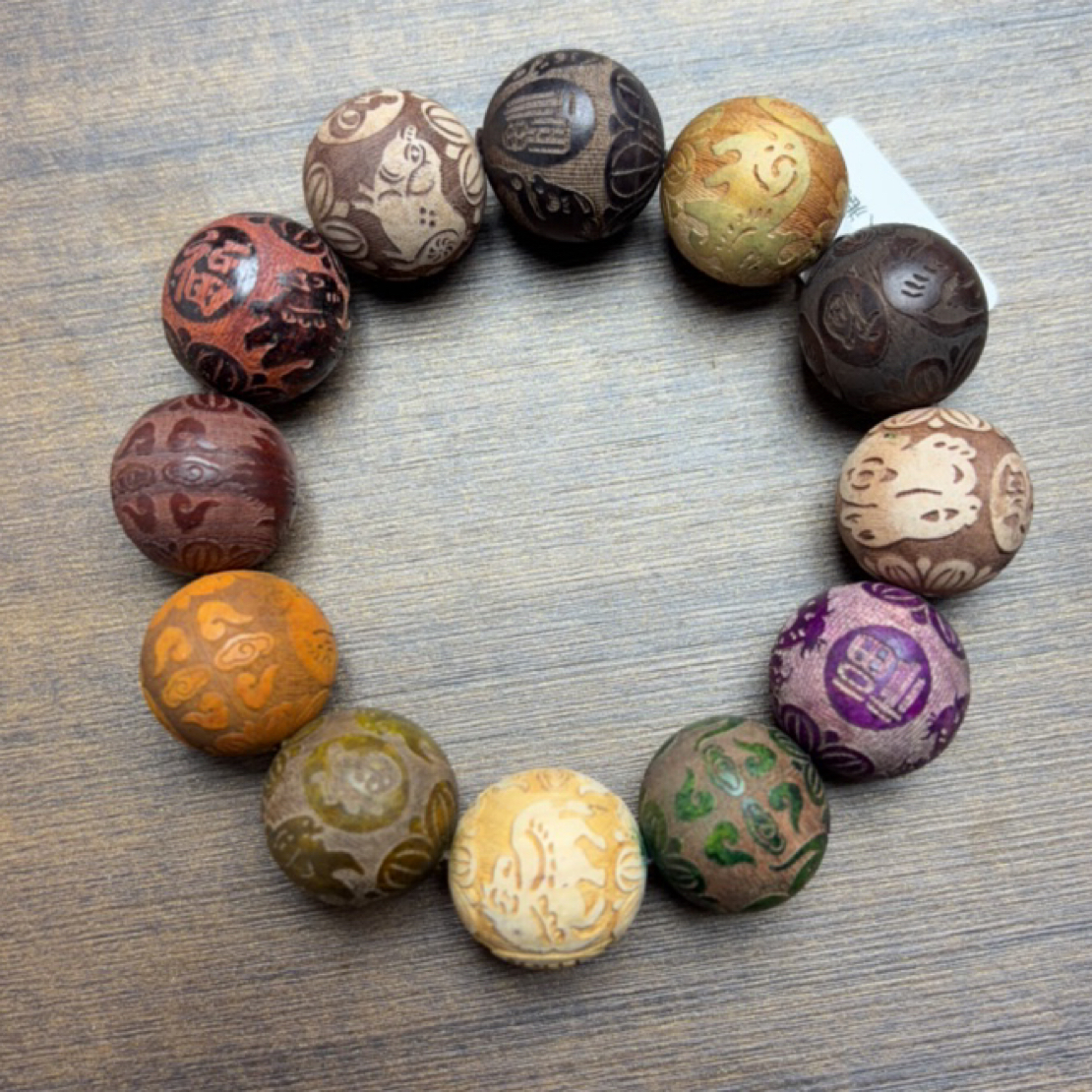 文玩沉香木串圆珠单圈120