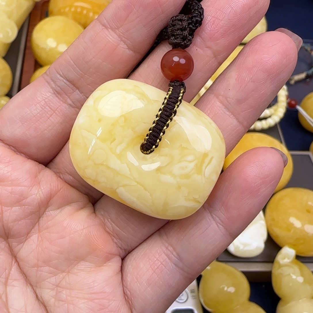 蜜蜡颈饰未镶嵌天然蜜蜡