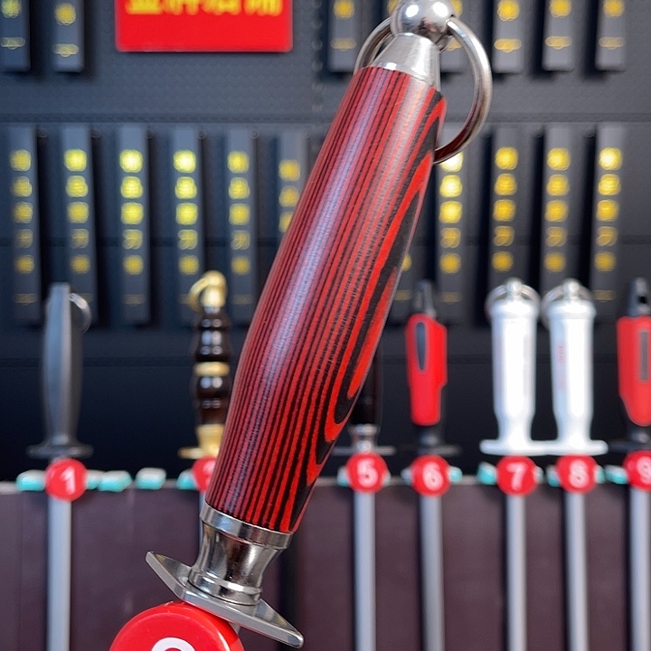 手柄红彩木椭圆加配件