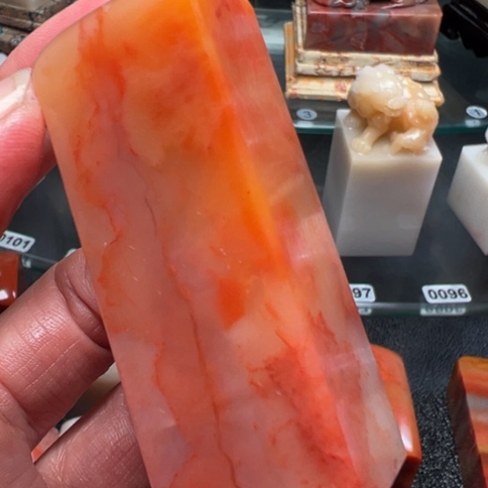 老挝石结晶冻印石