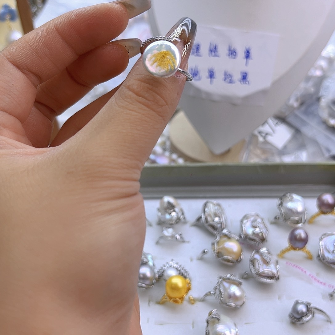 银S925镶嵌淡水珍珠项链定制799