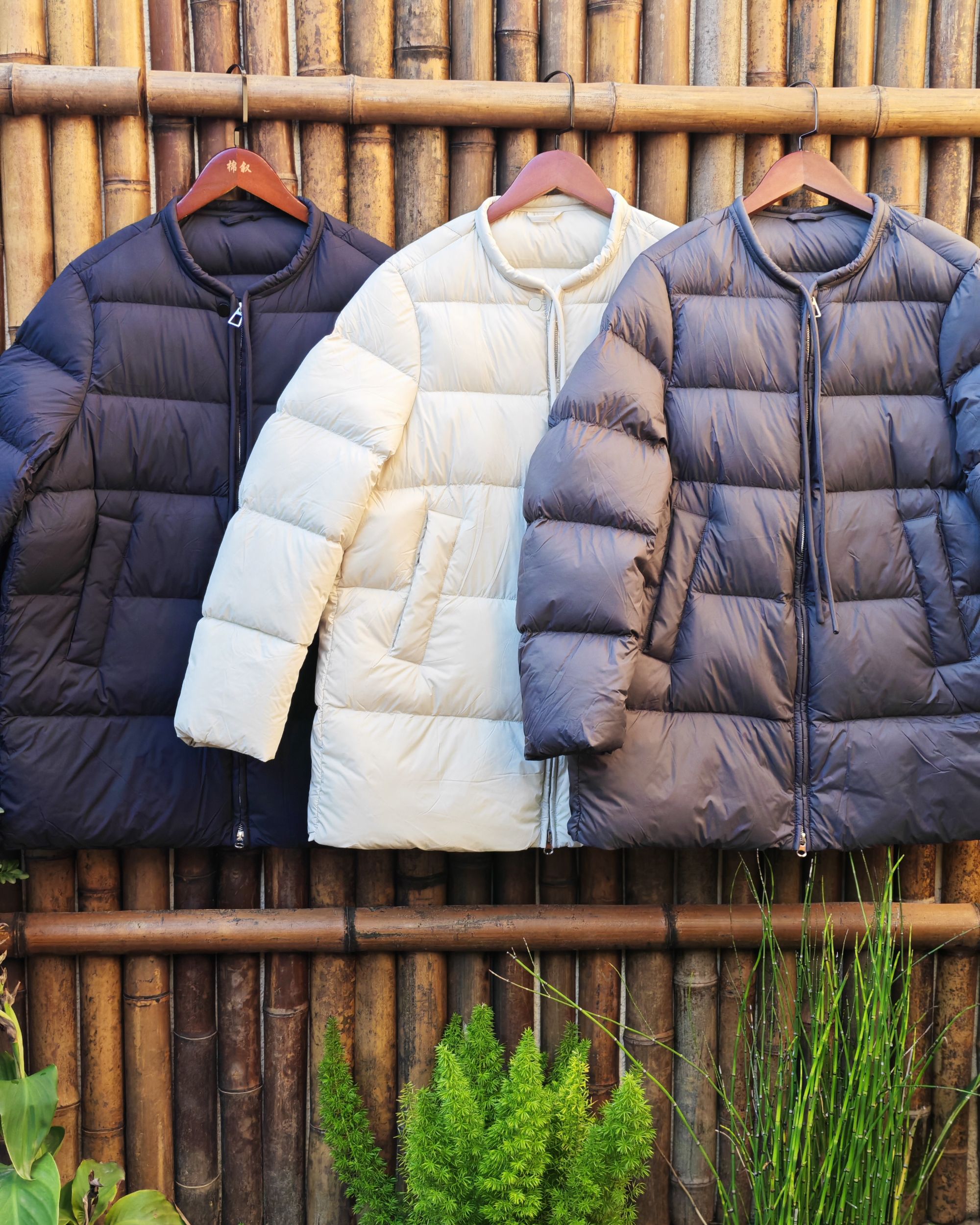 棉叙布衣分享冬款圆领中长羽绒服