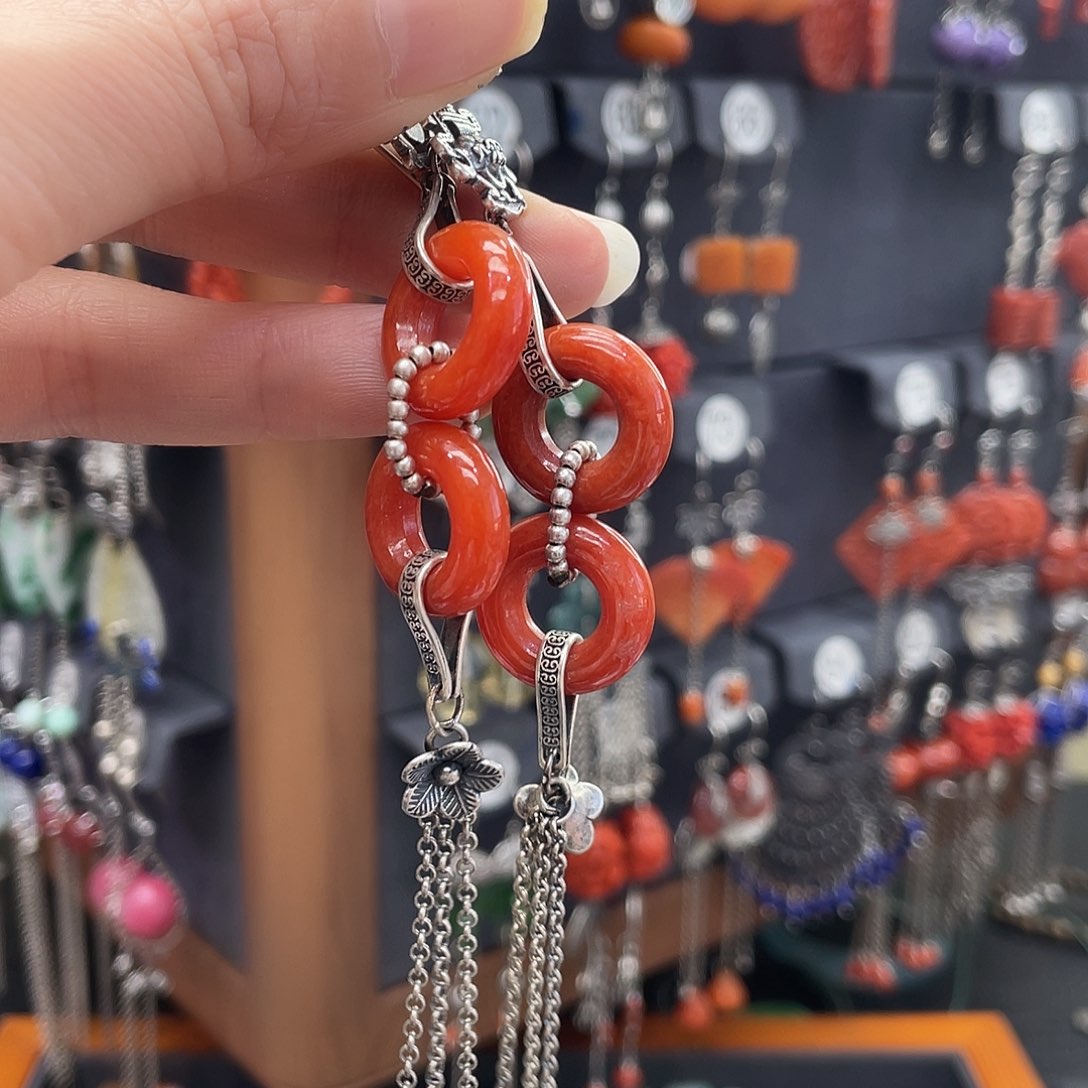 翡翠耳饰银S925镶嵌紫*066yjkjyhh