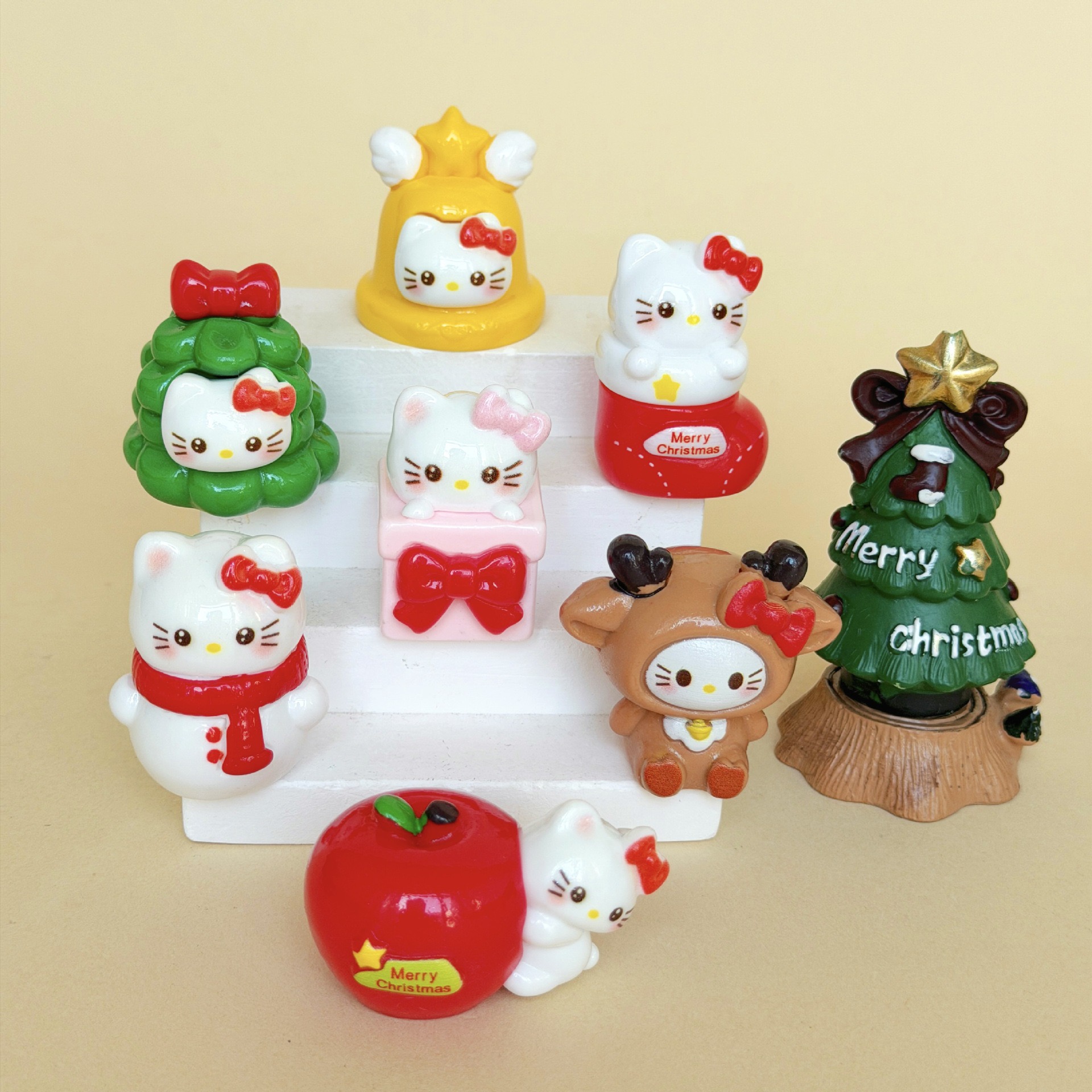 圣诞系列KT猫di对对碰摆件萌粒盲袋