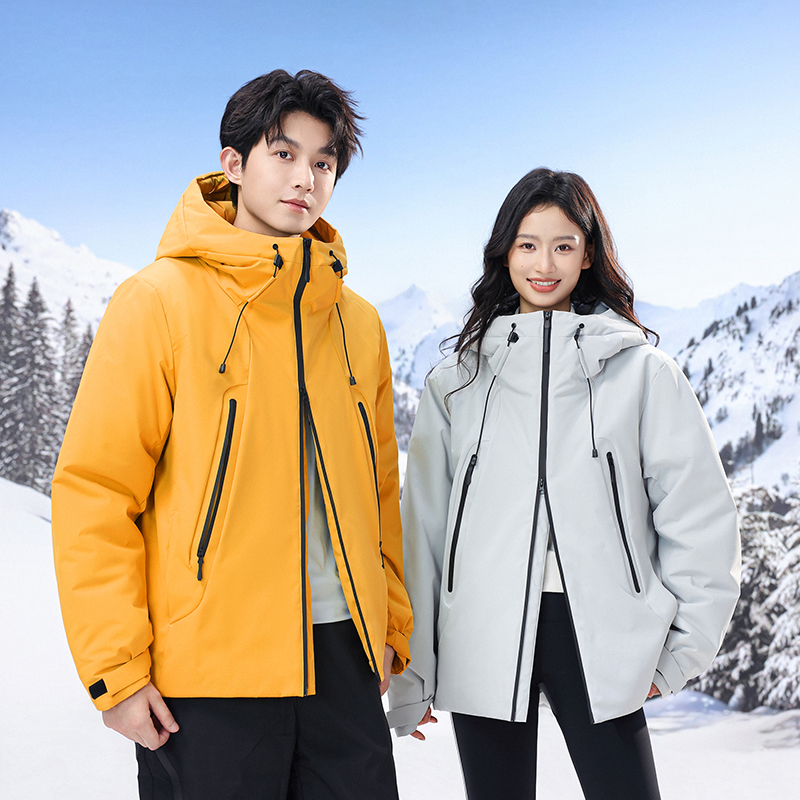男女同款2025秋冬季新款户外三防保暖连帽棉服