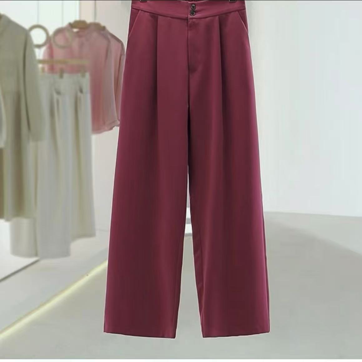 【幻彩SJ】NN3397-时尚女装设计感休闲裤法式气质显瘦洋气百搭