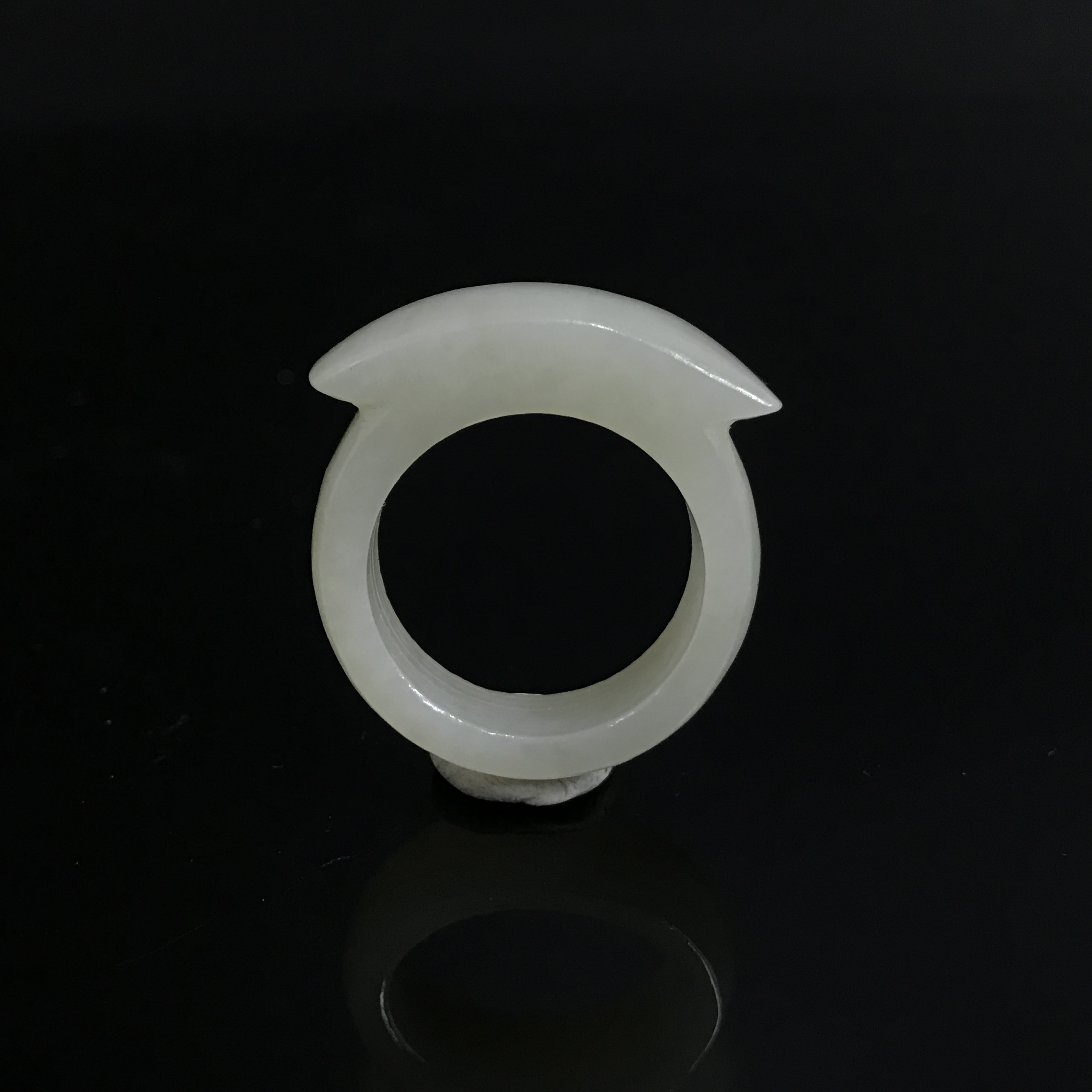 清代和田玉马鞍戒/543054/收藏/传承/【友谊文物商店】