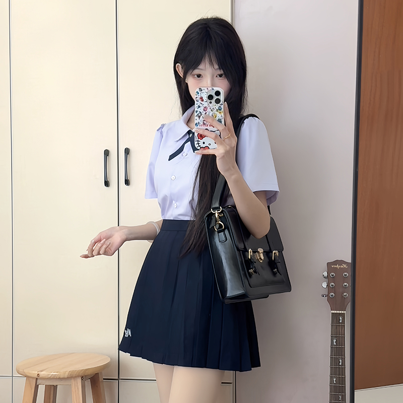 花铃太太【泰式校服】原创泰国风jk衬衫校服短袖上衣正版夏季学院风