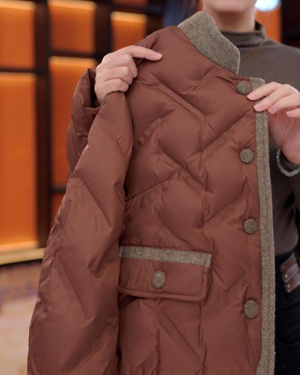 【杭州高定正品】羽绒服2025冬新款时尚巴黎刺绣保暖外套CC-YRF5538