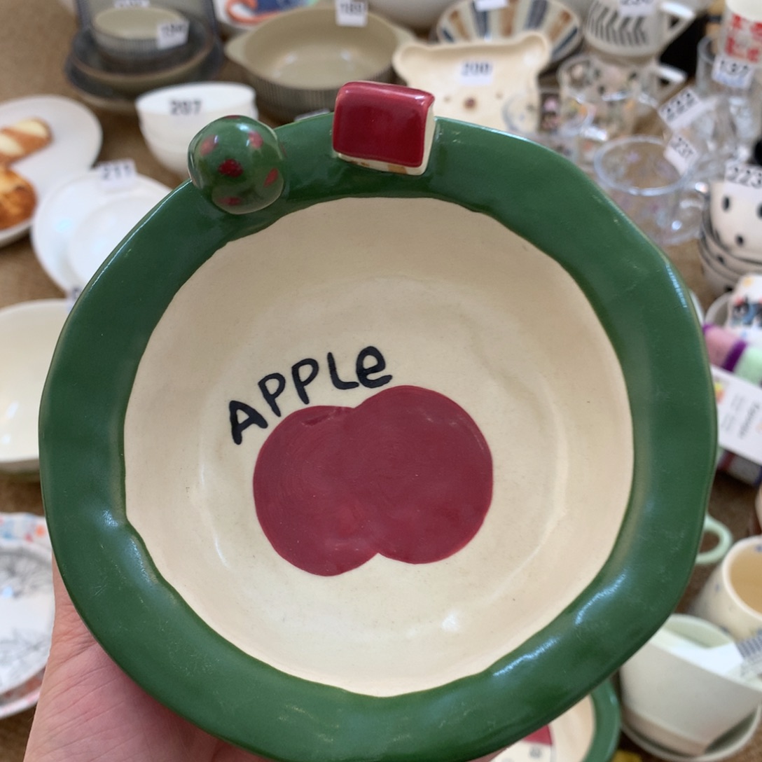 树房子碗-红苹果图案1个装