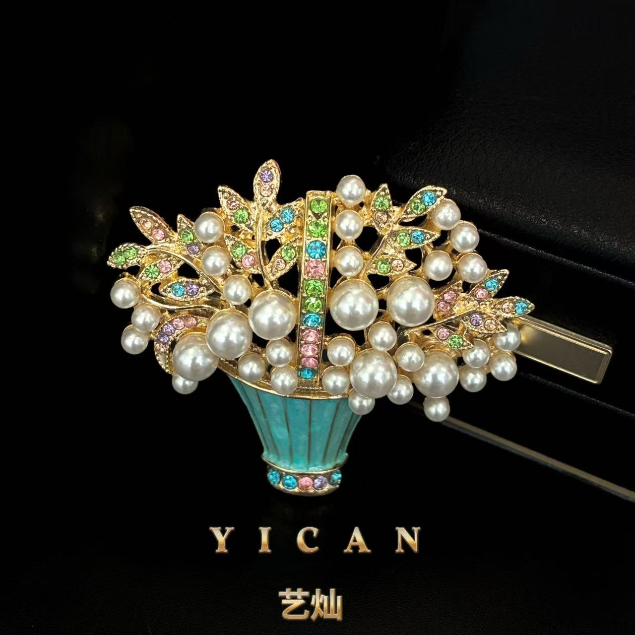 合金胸针 【翠珠花篮】简约百搭精致优雅高档春夏时尚胸针