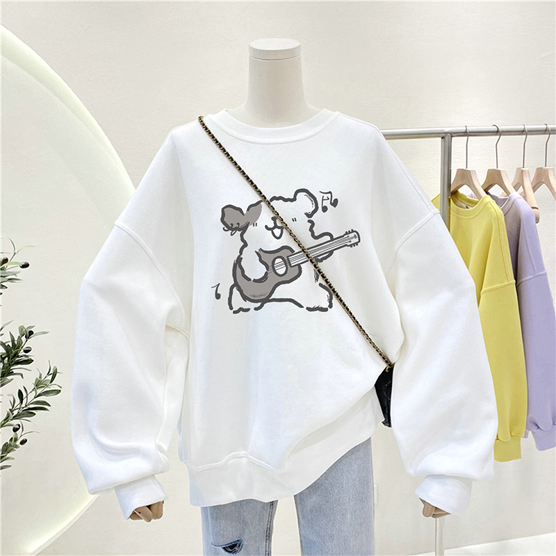 秋冬季新款宽松oversize大码卫衣女胖mm设计感小众加绒加厚上衣服
