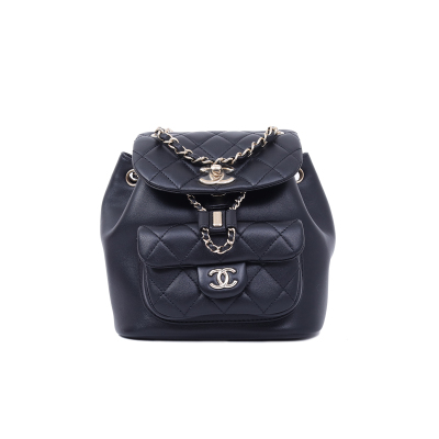 全新未使用 Chanel/香奈儿 小花佳珊 Duma 抽绳口盖双肩包 18cm