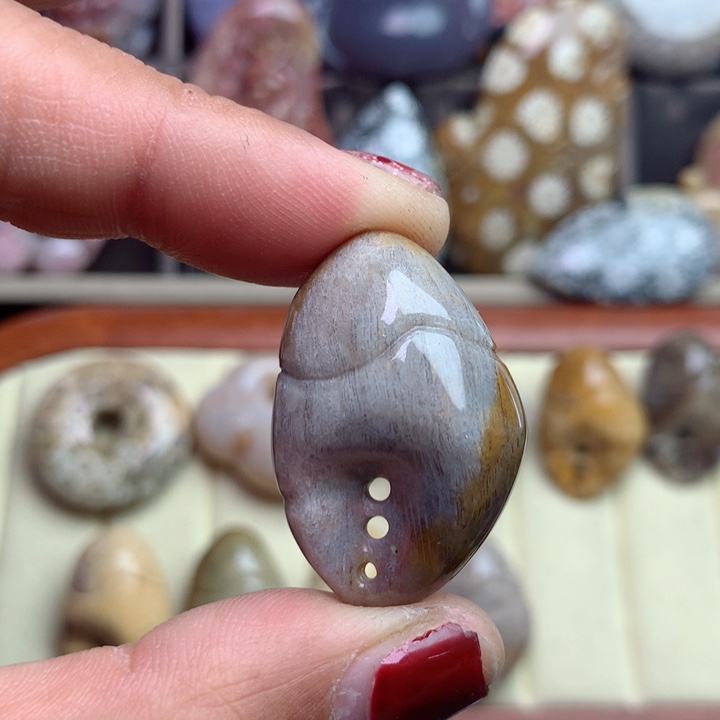 硅化珊瑚（珊瑚玉）颈饰未镶嵌