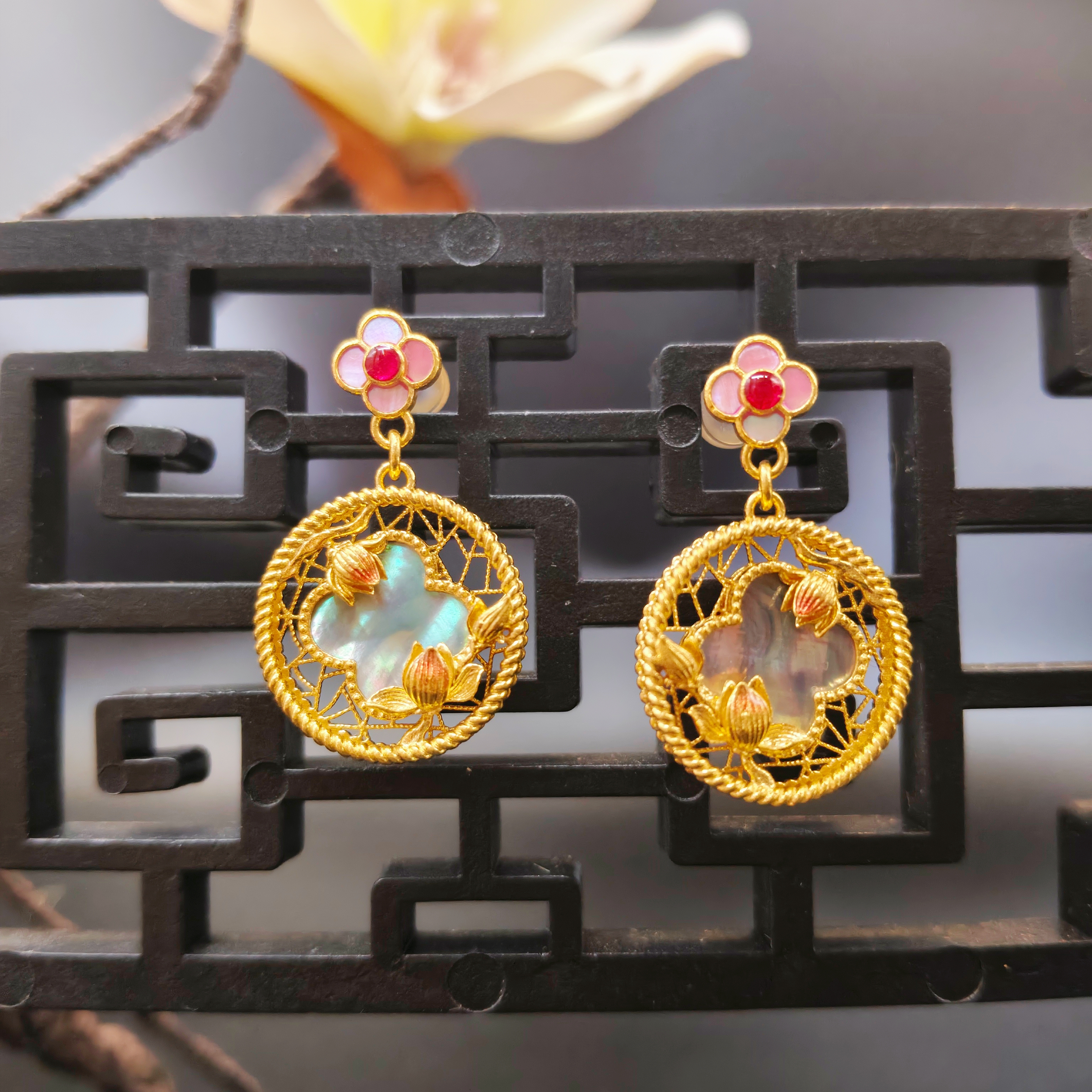 【恒潮珠宝】8.02g足金古法耳饰H0966801