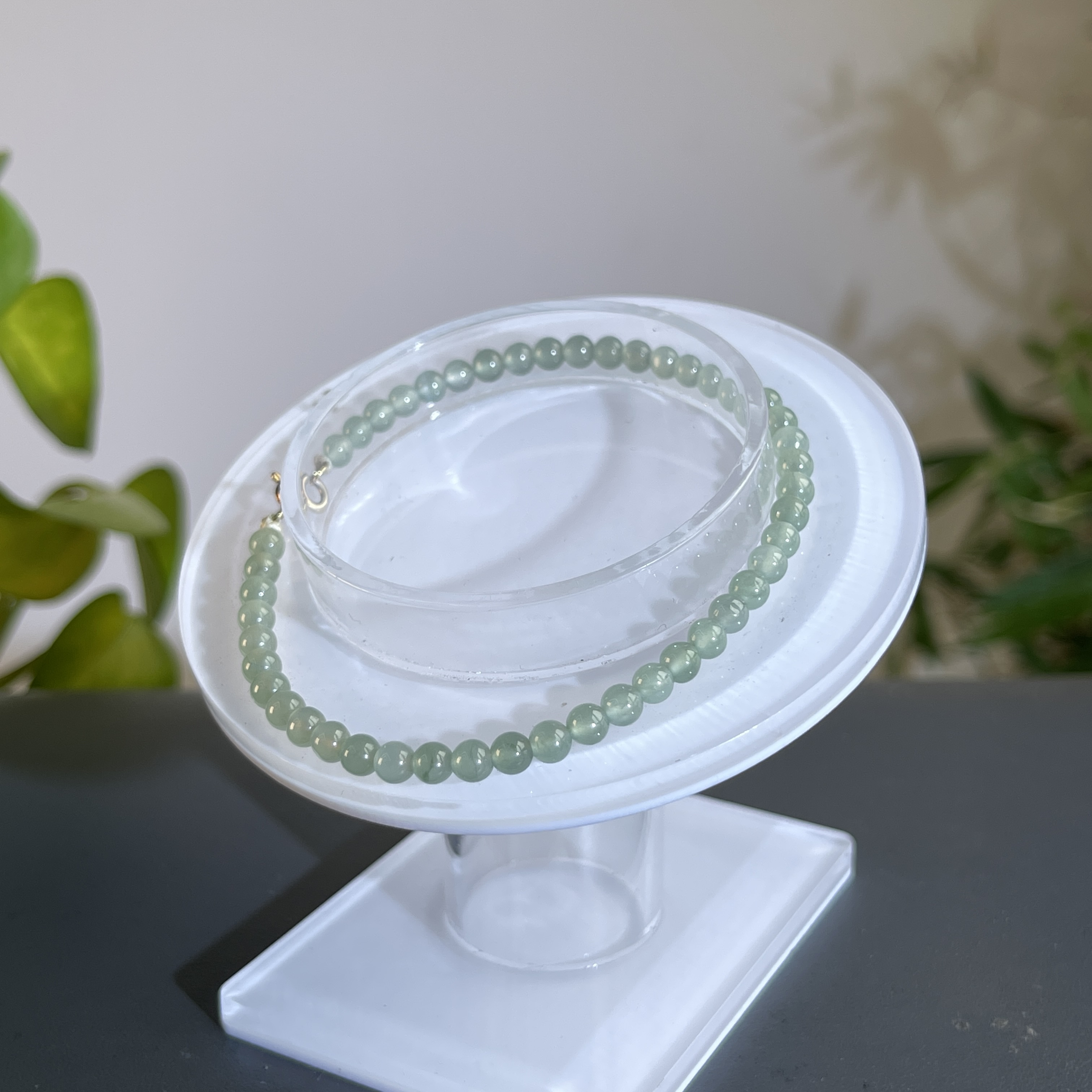 JTA01-172 天然缅甸翡翠A货 翡翠手串