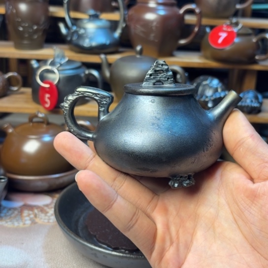 壶庄诚柴烧坭兴陶壶160（