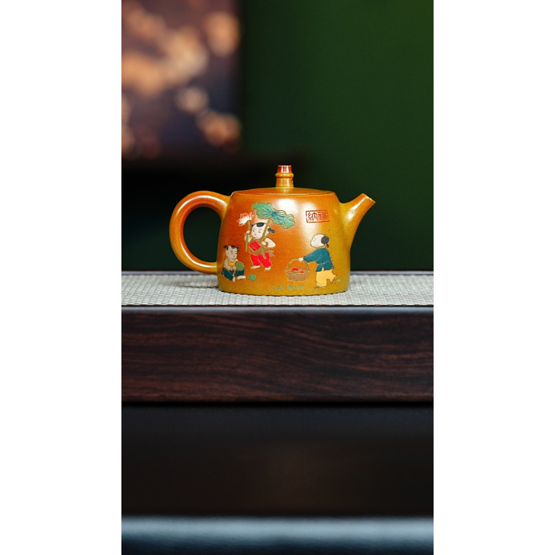 宜兴紫砂 汉铎 黄金段 梅付春h430