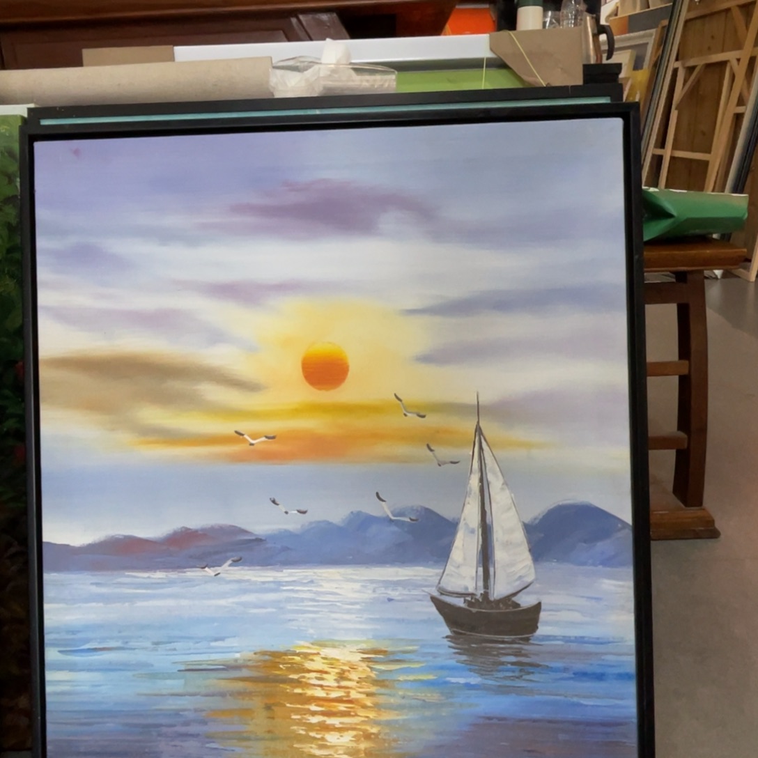 油画油画作品欣赏50.60带psl框