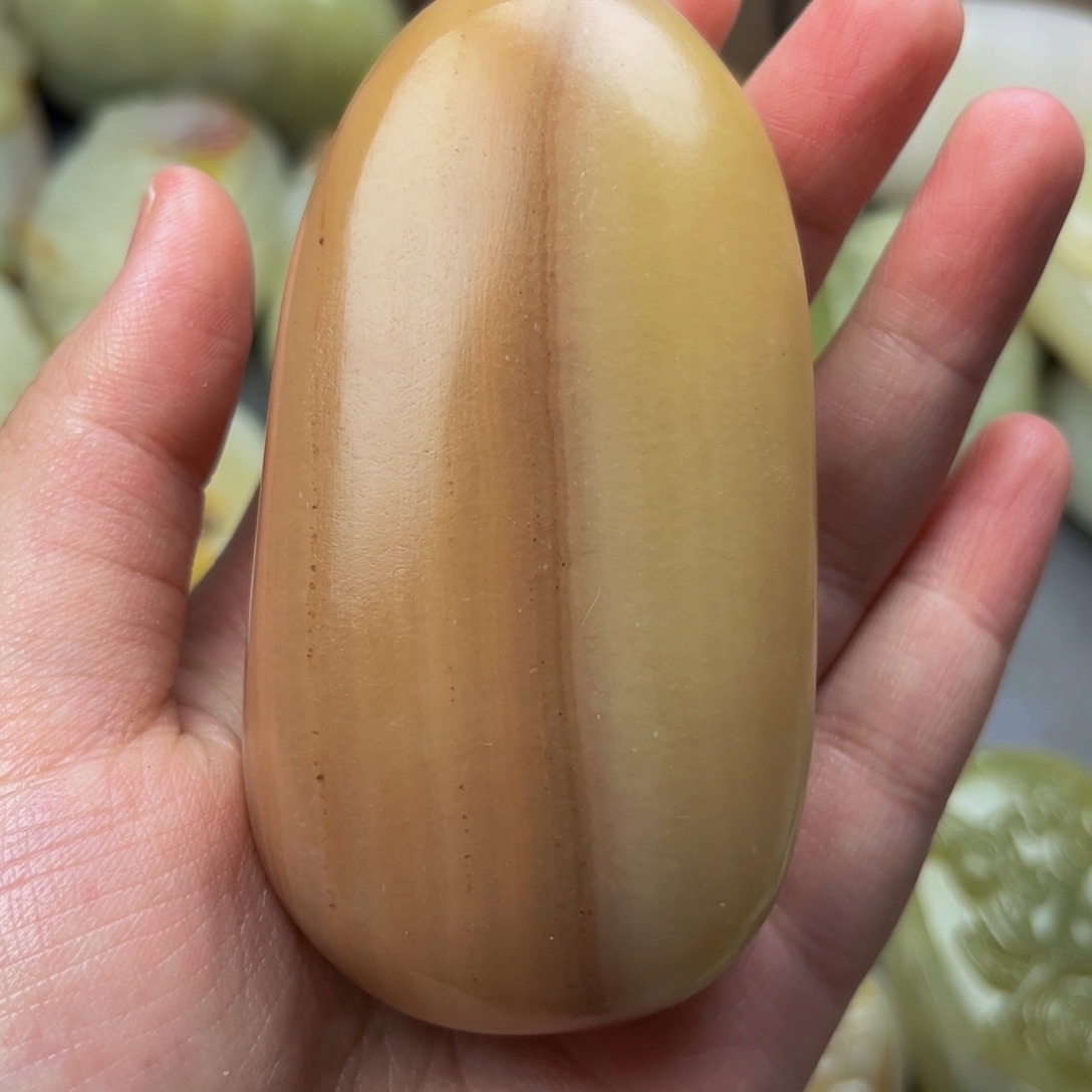 石材石材方解石手把件