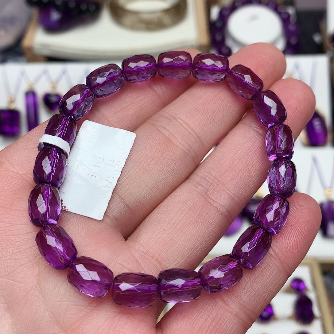紫晶菠萝珠手串未镶嵌