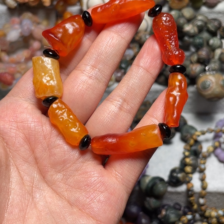 荒***荒玛瑙/玉髓合金手链