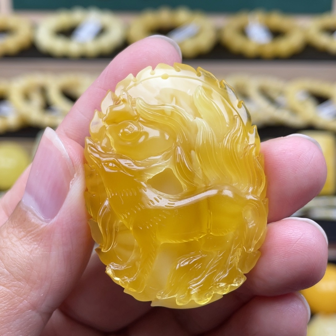 琥珀裸石未镶嵌琥珀蜜蜡