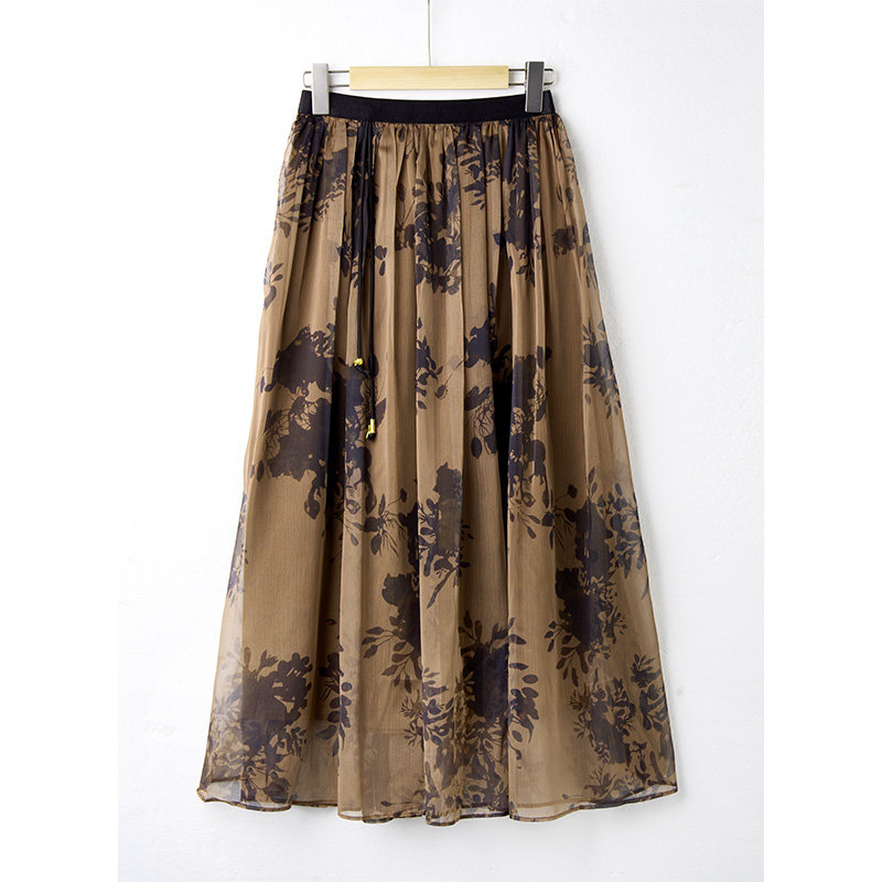 时尚印花大裙摆百搭显瘦遮肚半身裙女 PX1-60