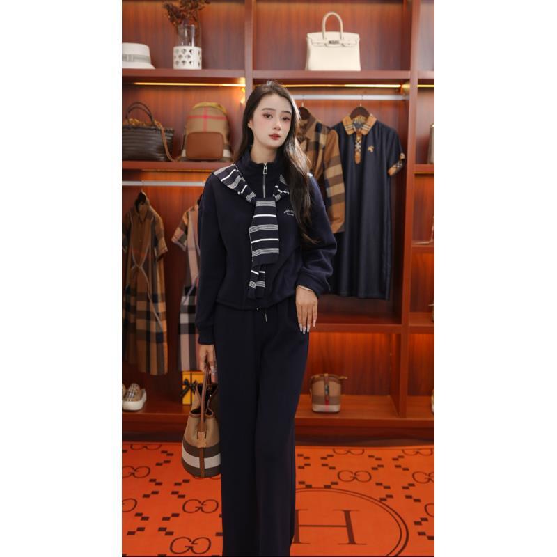 针织衫休闲风编织衫轻职风时尚短款女拼色春秋套装