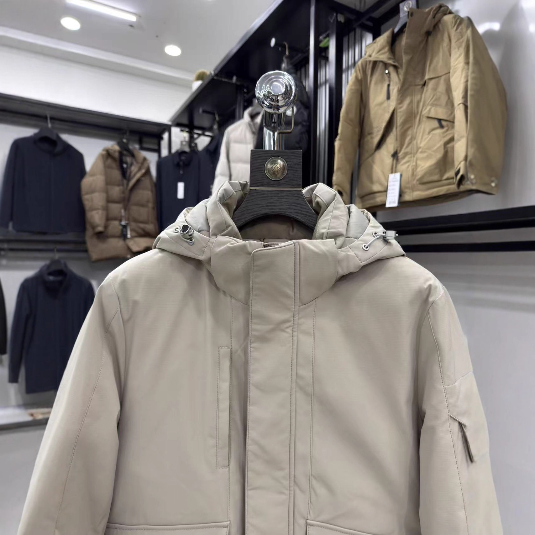 【H家】工装风冬款高填充抗寒保暖加厚休闲连帽外套羽绒4Y087A