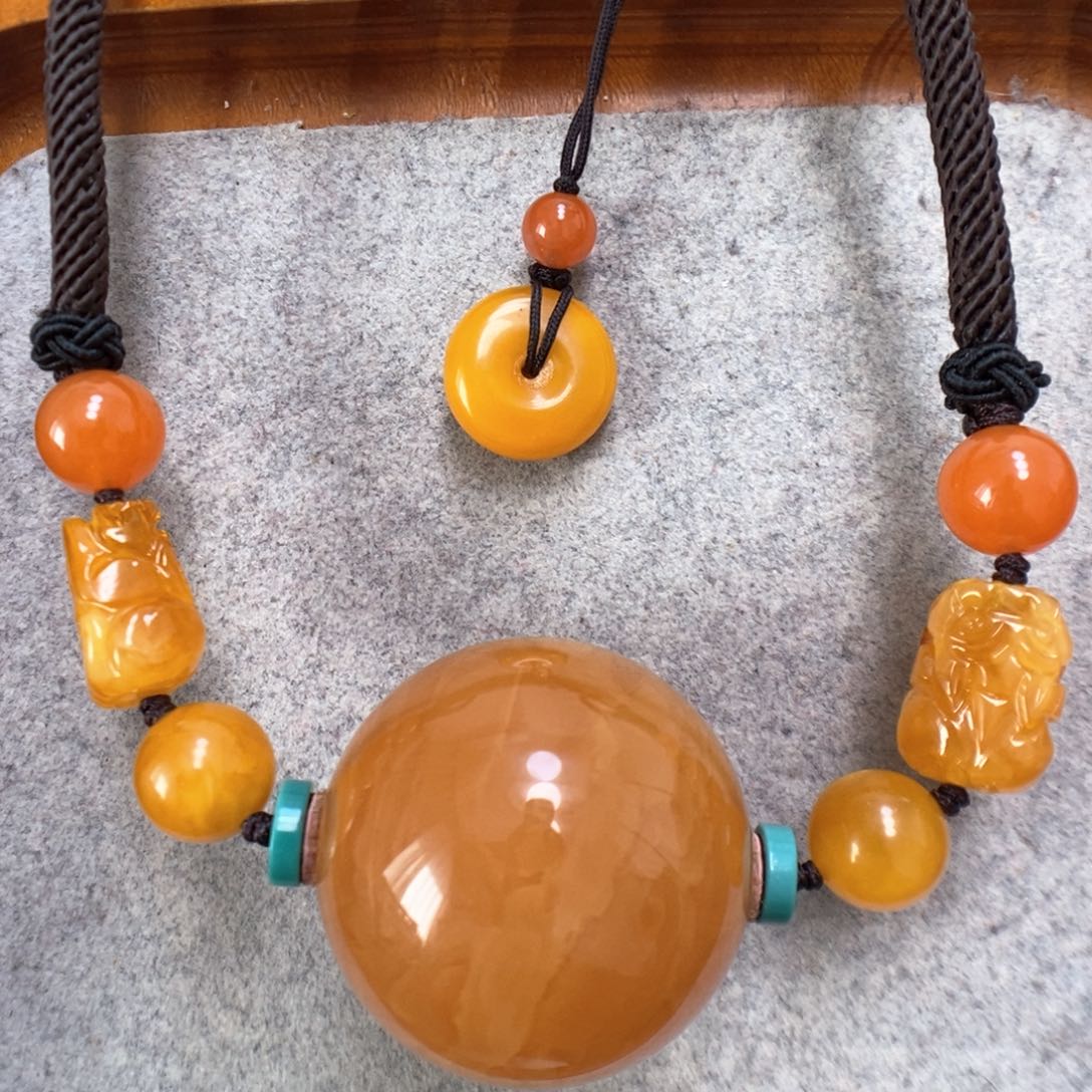 蜜蜡项链未镶嵌蜜蜡锁骨