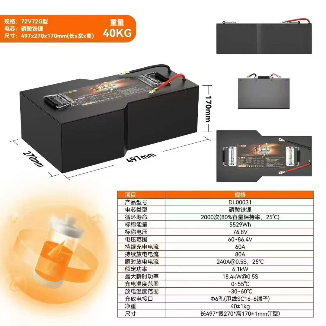 72V72ah中汉鸿盛脉能量全新零循环国轩电芯三年质保只换不修
