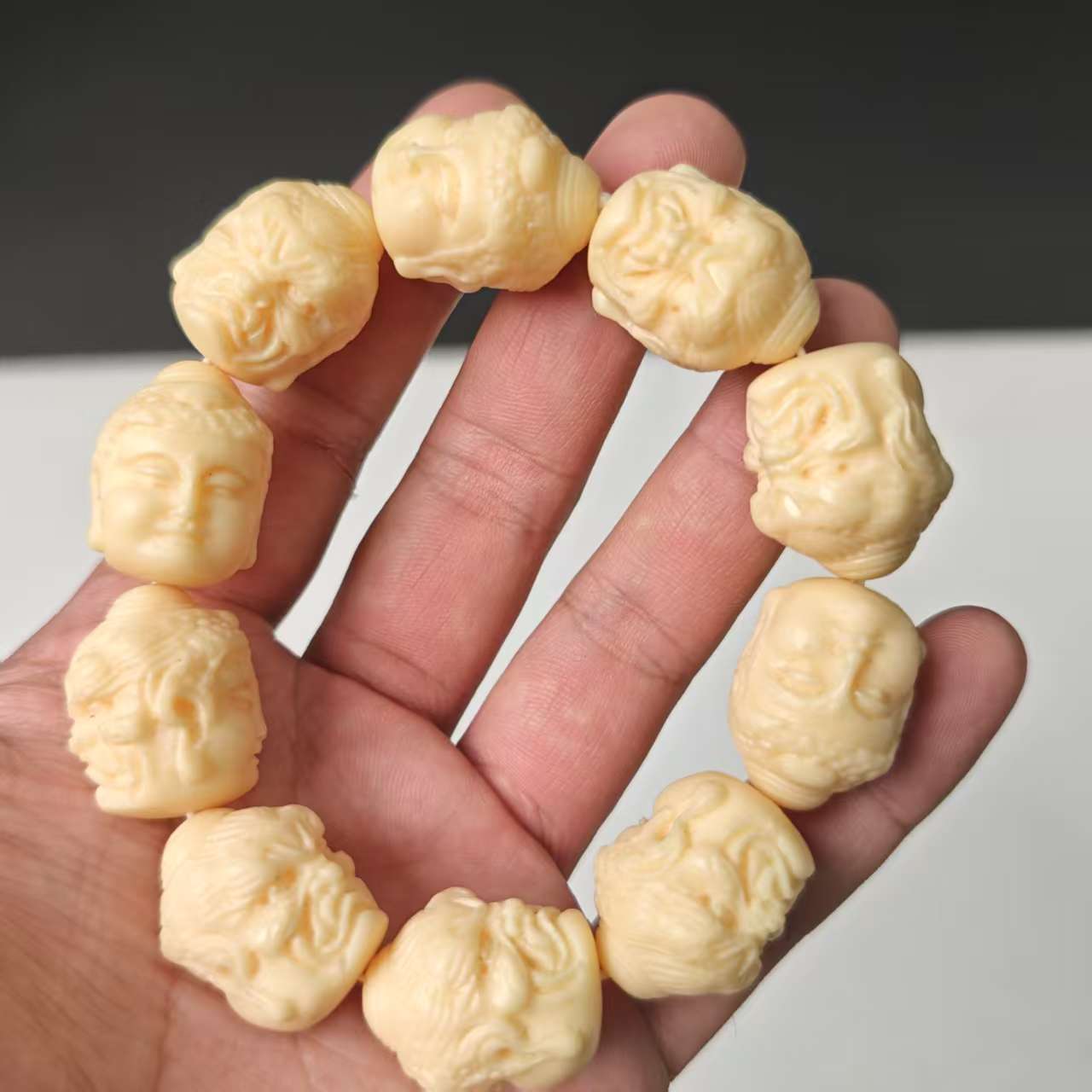 猛犸牙佛头手串男女款001