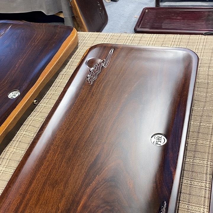 木钟*新黑檀实木茶盘福利