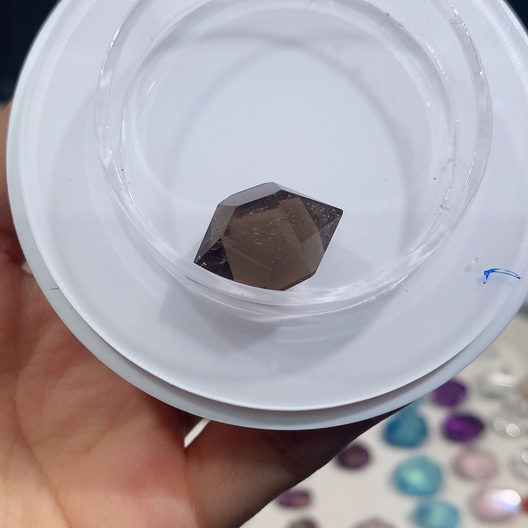 未镶嵌珠宝半成品水晶超七双尖打孔定制不退换