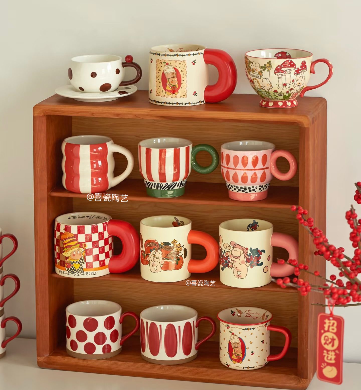 （500-600）陶瓷马克杯咖啡杯可爱卡通情侣水杯早餐牛奶杯子微瑕