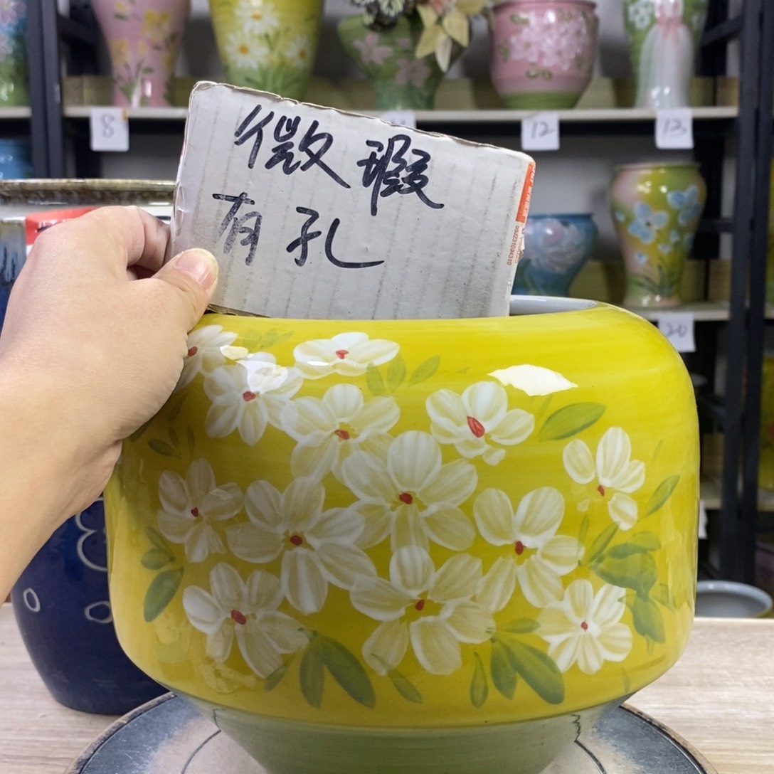 景德镇手工手绘陶瓷花盆