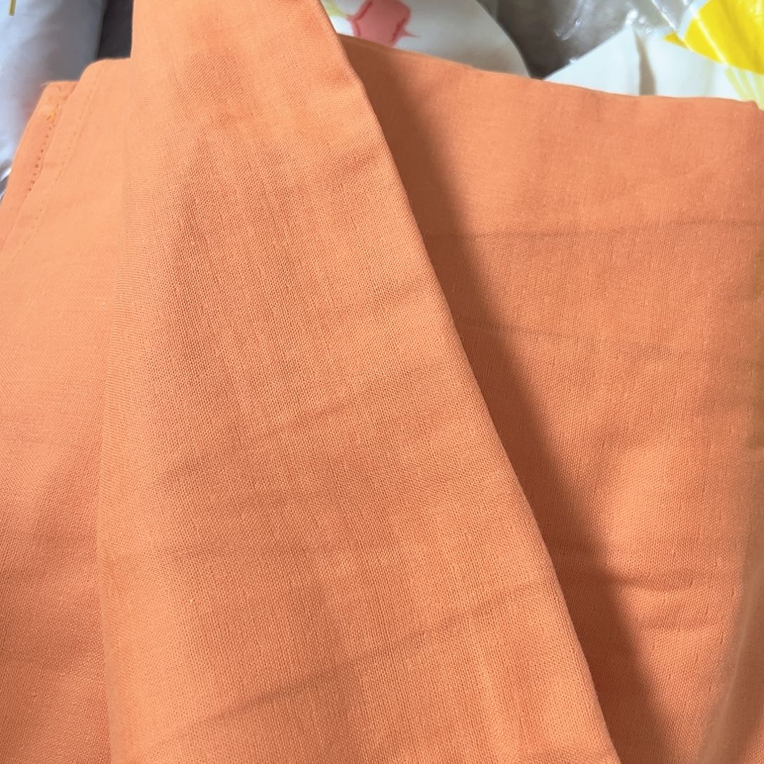 棉棉橘色双层纱床单150/200
