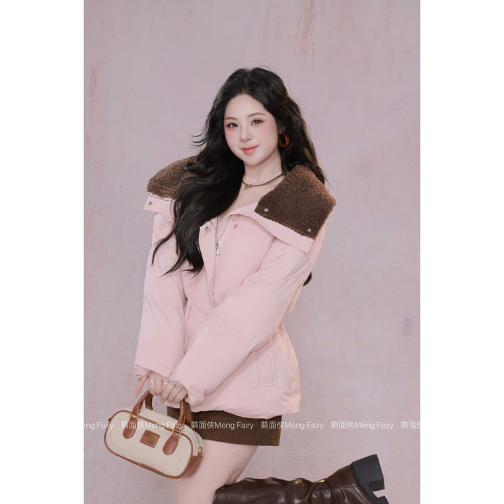 萌面侠【百利甜酒】休闲秋冬上衣半裙抽绳棉服套装5607A5995A5609M