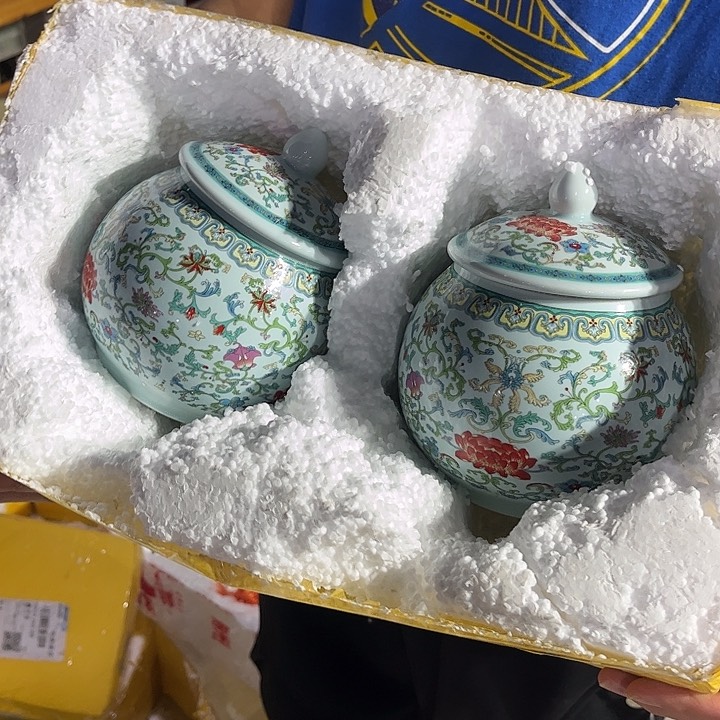 摆件各種器形高檔陶瓷茶葉罐