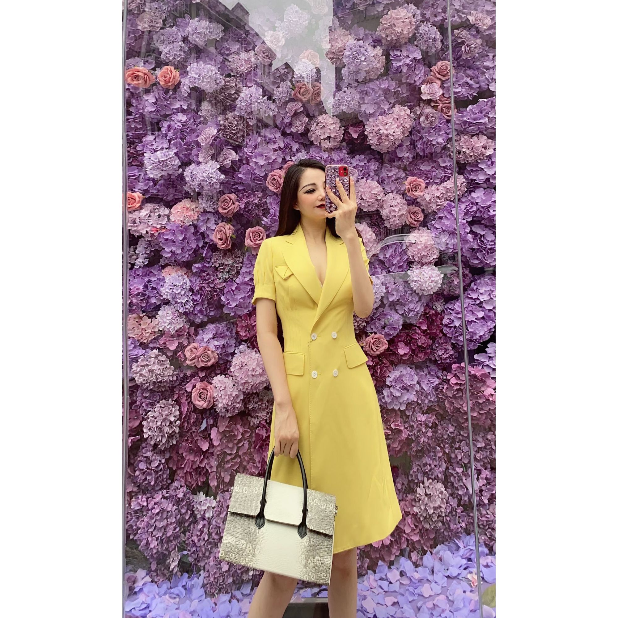 夏季双排扣西装连衣裙短袖连衣裙时尚设计感修身轻奢显瘦气质