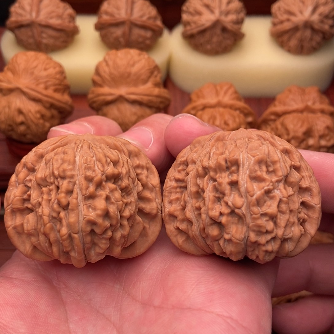 桃核把件精品一代大四座楼45