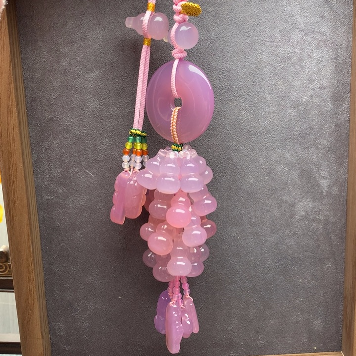 玛瑙/玉髓车挂未镶嵌淡**生