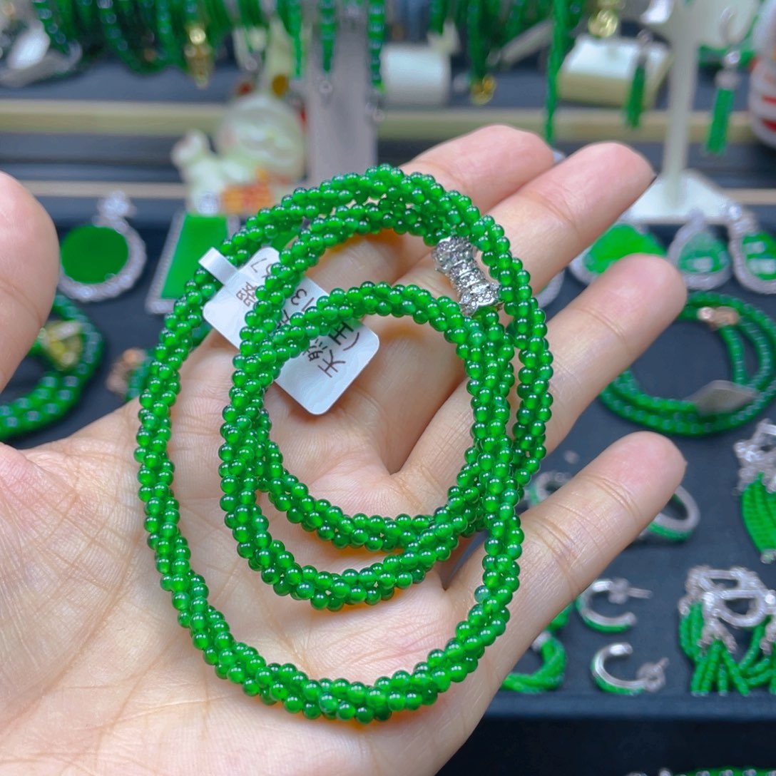 颈饰未镶嵌翡翠麻花链