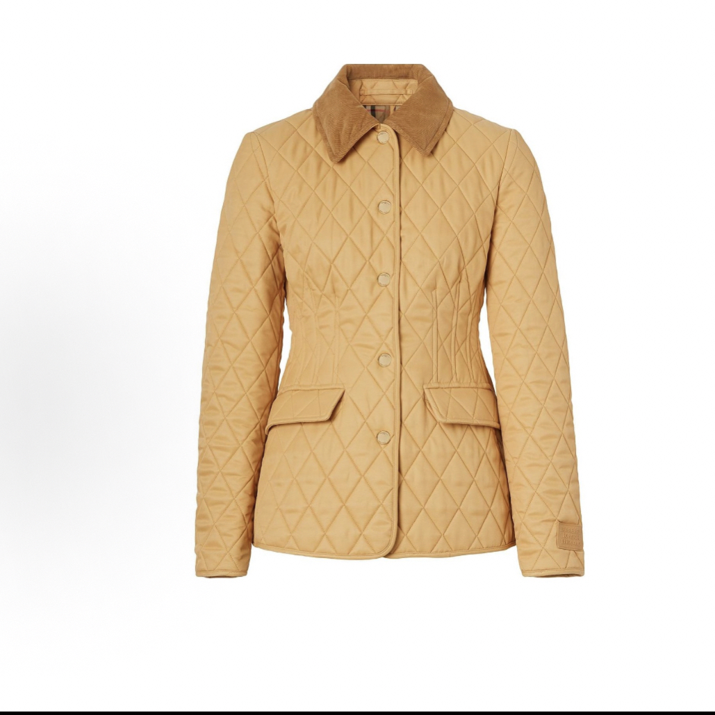 99新 BURBERRY/博柏利 纯色翻领夹克外套浅栗色/UK6码/A01948