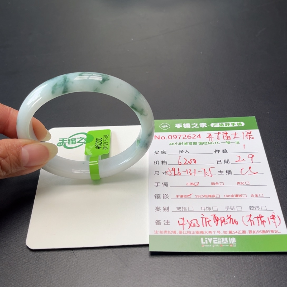 翡翠手镯（贵妃镯）未镶嵌多人
