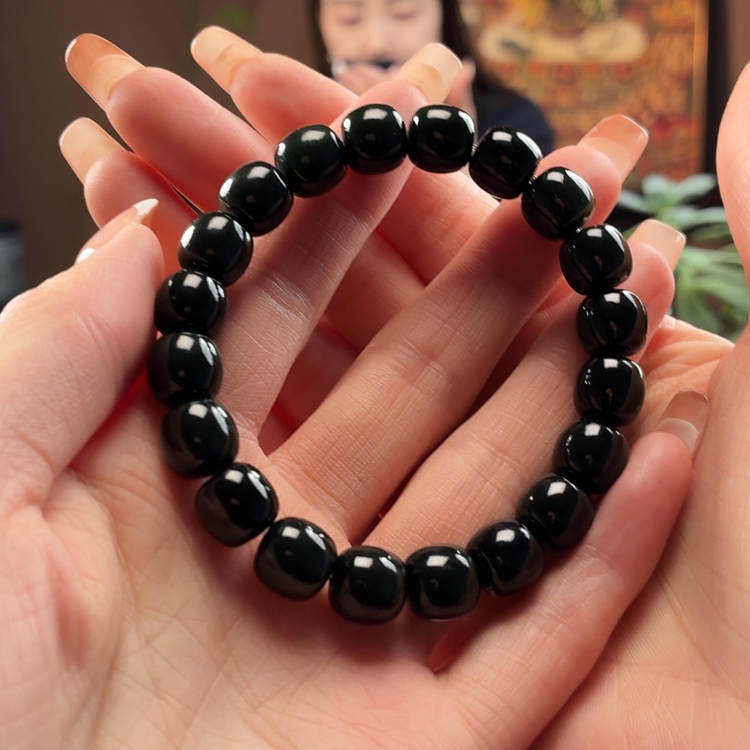 和田玉未镶嵌手串塔青卡9.10老型