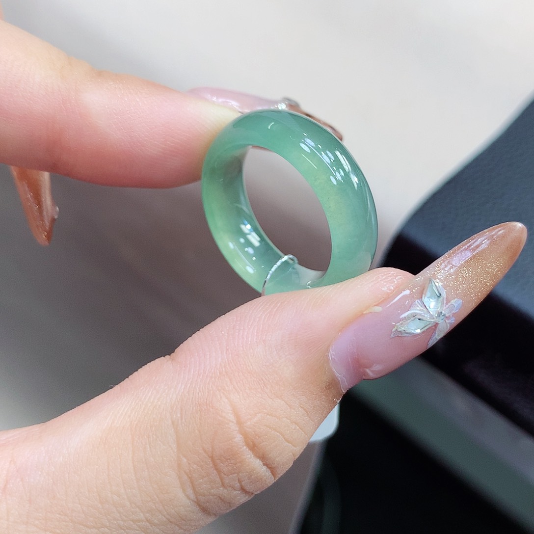 未镶嵌戒指翡翠14-15号